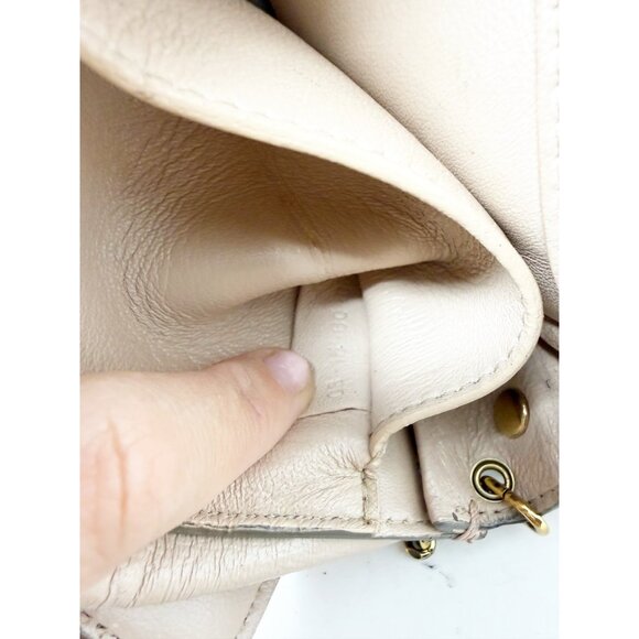 Chloé Elle Mini Leather Shoulder Bag Chain Strap Gold Tone Hardware Pink - Picture 5 of 10